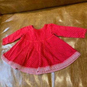 Hanna Andersson baby girl red dress 6-12 months